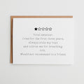 Funny 1 Star Review Sibling Card, Total Amateur Older Brother Card, Sarcastic Sister Birthday Card, Humor Sibling Gift #120