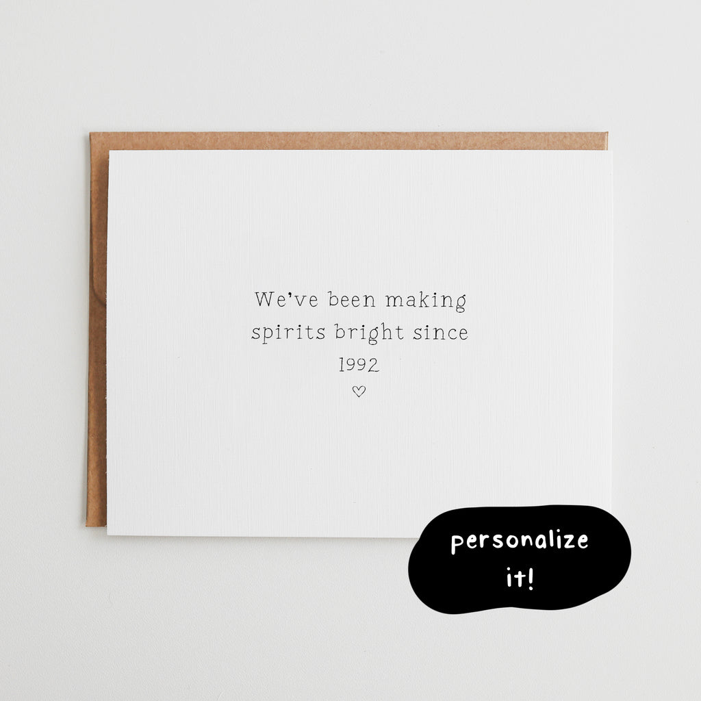 Personalized Christmas Greeting Card, Holiday Love